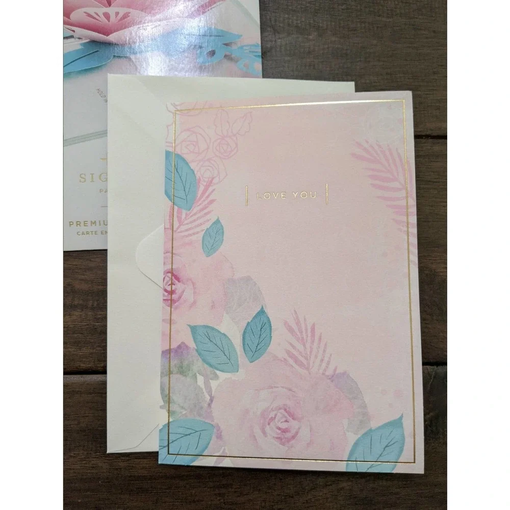 Pop up Premium 3D New Hallmark mother's day card flower rose love you